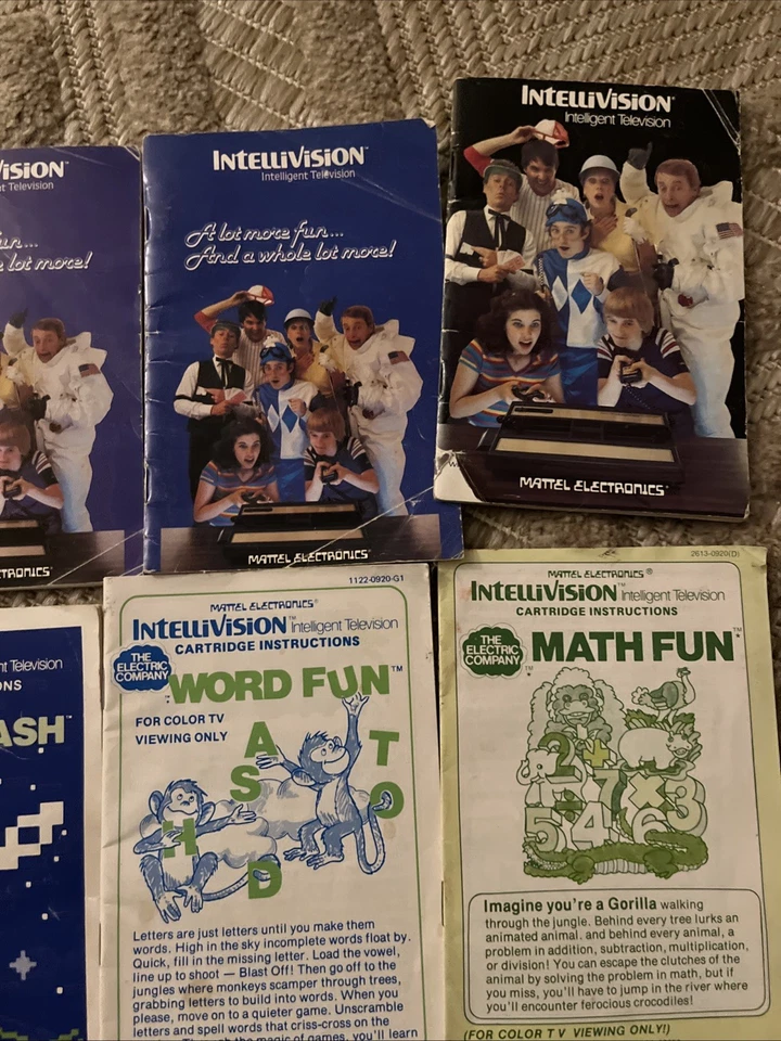Intellivision Original Manual Lot Of 9 Astrosmash Snafu Night Stalker Math - Image 4 of 4