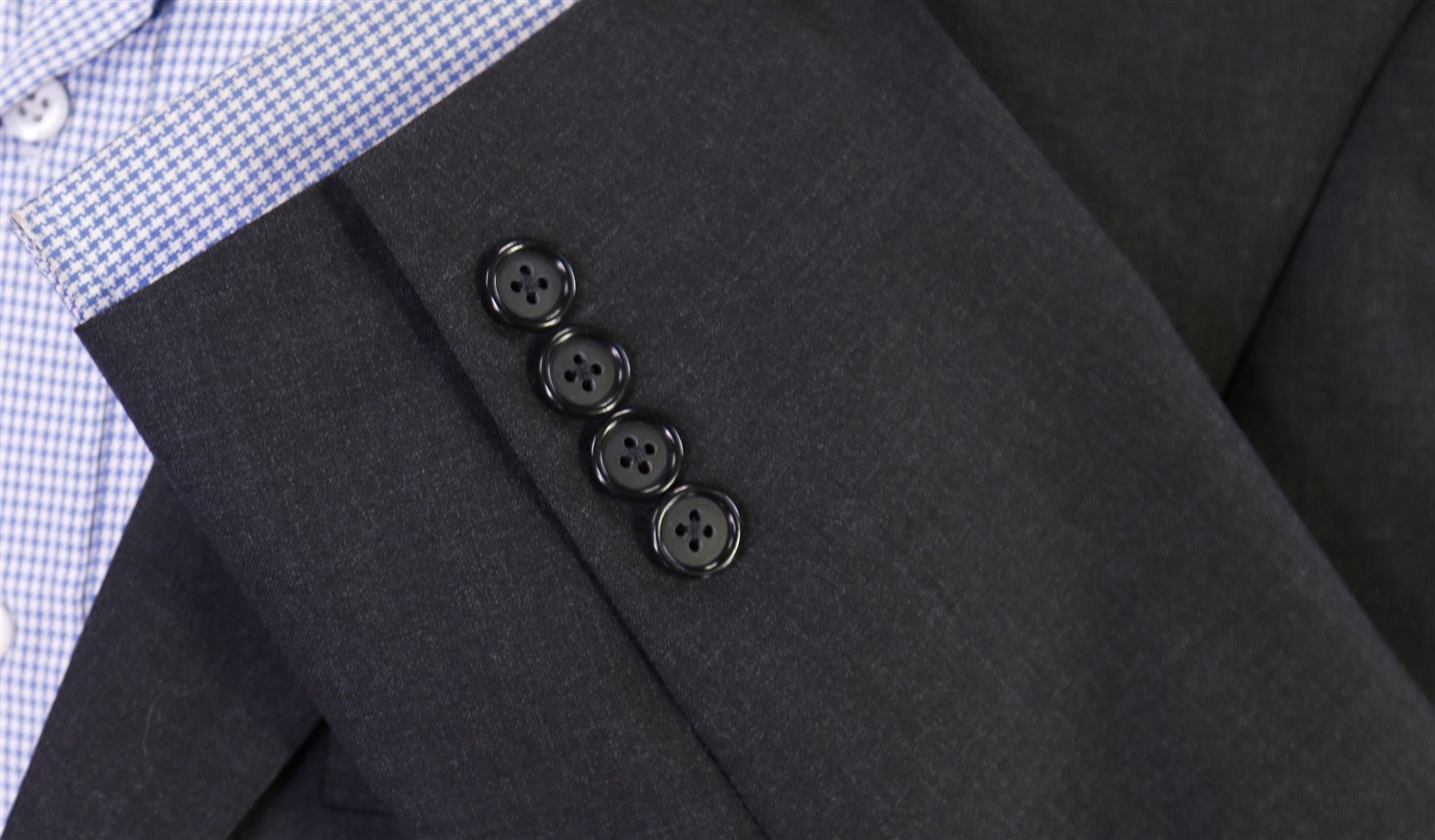 Hickey Freeman Gray Blazer Solid Wool 2-Btn Linds… - image 6