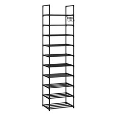 10 Tier Metal Shoes Rack, Stackable Shoe Organizer, Space-Saving Shoe Shelf Shoe