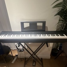 Yamaha 88-Key Digital Piano Black with Stand, 1 Pedal and Headphones