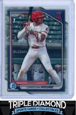 2024 Bowman Draft Chrome 1st Christian Moore Prospect Refractor Angels AA828