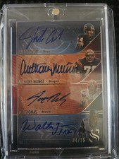 2025 Panini Silhouette Football Quad Autographs Covert Munoz Thomas Jones 04/25