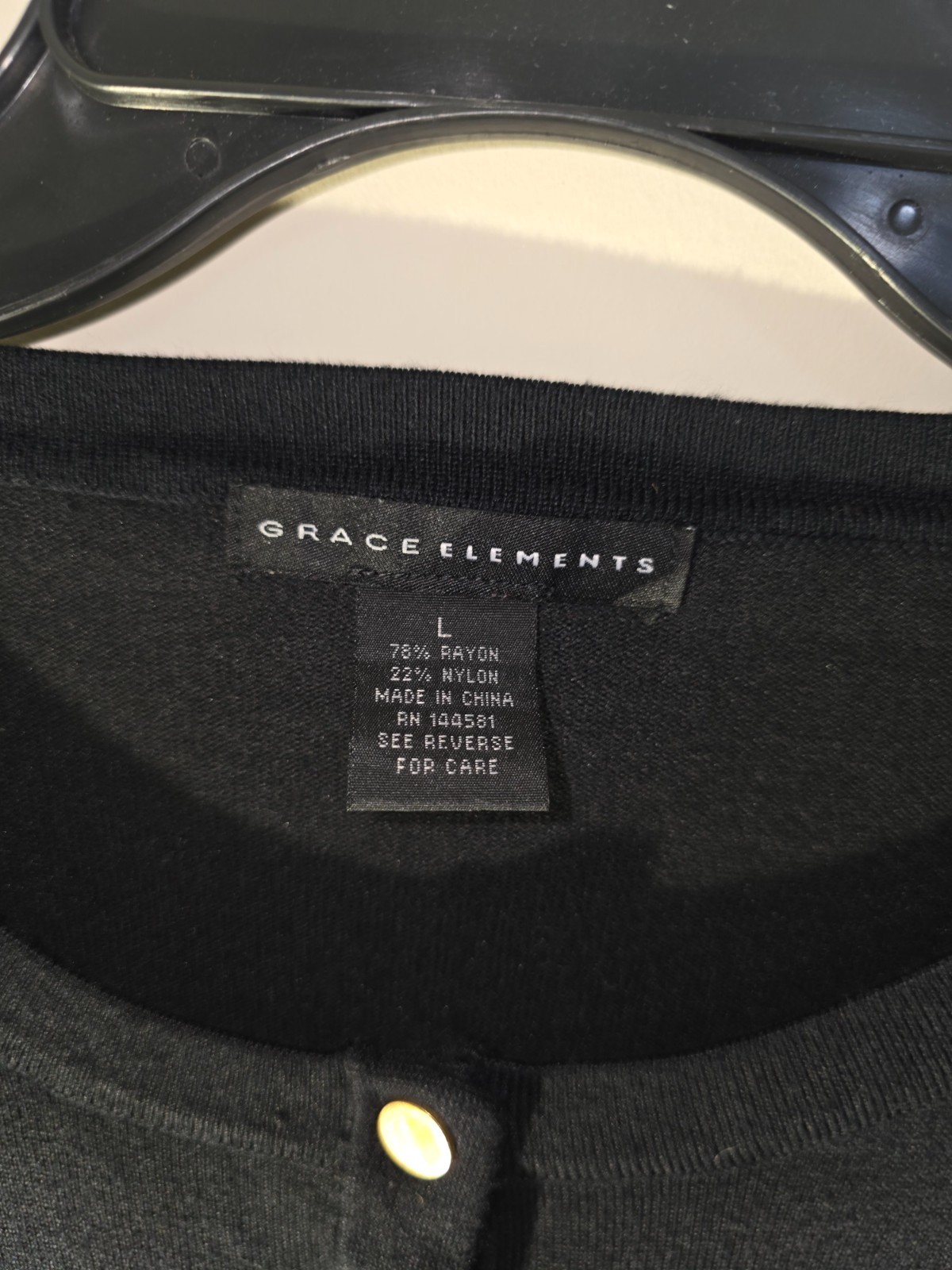 Grace Elements Black Button-Down Cardigan Sweater… - image 3