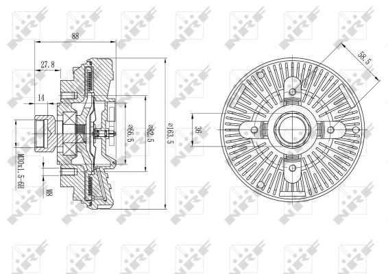 Fits NRF 49600 FAN CLUTCH