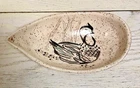 New ListingRed Wing Bob White Pottery Dish Footed Vintage Candy Celery 9" USA RARE