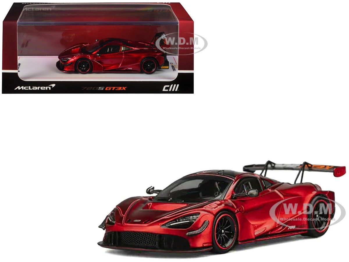 MCLAREN 720S GT3X RED 1/64 DIECAST MODEL CAR BY CM MODEL CM64
