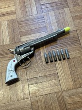 Vintage Nichols Stallion 45 Colt Replica Cap Gun w/ 6 Cartridges - WORKS 