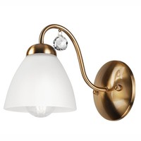 Wandleuchte Wohnzimmer Metall Glas Blendarm H:20 Cm E27 Wandlampe Schlafzimmer