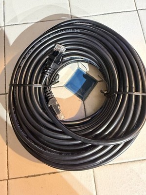 Cat 5e Ethernet Cable RJ-45 to RJ-45 Black 50 ft Network Patch Cord
