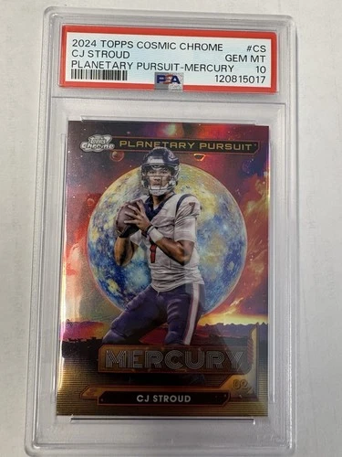 CJ STROUD 2024 TOPPS COSMIC CHROME PLANETARY PURSUIT MERCURY PSA 10 GEM MINT
