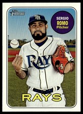 2018 Topps Heritage Sergio Romo Tampa Bay Rays #632