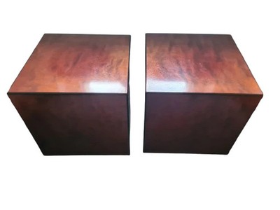 Vintage Teak Nachttische Aldo Tura Beistelltische 45cm