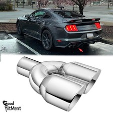 Für Ford Mustang Auto Doppelrohr Auspuffblende Endrohr 2,5" Einlass 3,5" Auslass Für Ford Mustang Auto Doppelrohr Auspuffblende Endrohr 2,5" Einlass 3,5" Auslass