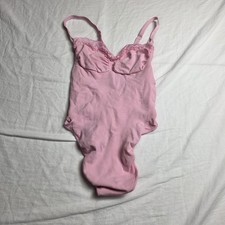 Skims Seamless Sculpt Lace Thong Bodysuit Bubble Gum Pink Size large