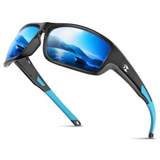 Sports Polarized Sunglasses for Men: Women UV400 Protection Wrap Around Sun G...