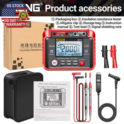 MH13 Ohm Voltage Tester Digital Multimeter Megometro Insulation Earth High Resis