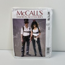 Costume Cosplay Chaps Holster Harness Hat Arm Band One Size UNCUT Pattern m7176