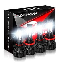 4x 9005 H11 Combo LED Headlight High Low Beam Bulbs Kit 6000K Super White Bright