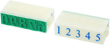Detachable Number Stamp, 17Mm Plastic 9 Digits Font Size 1 Numeral 0-9 Combinati