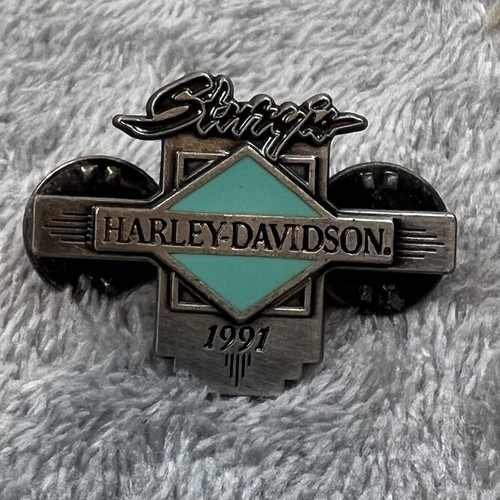Vintage 1991 Sturgis Harley-Davidson Pin Badge Motorcycle Rally Collectible