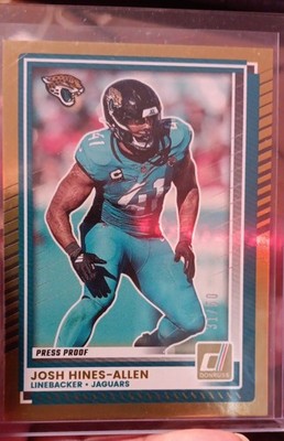 2025 Panini Donruss - Josh Hines-Allen #252 Press Proof Gold /50