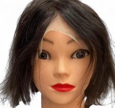 100 Human Hair Short Bob Wig Lace Front Never Worn Dark Brown. Open to Offers