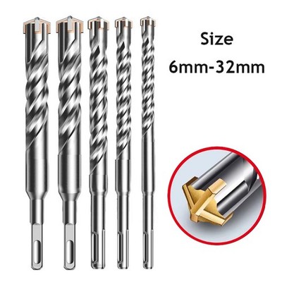 6mm-32mm SDS PLUS Rotary Hammer Drill Bit Carbide Tip For Concrete Masonry Brick