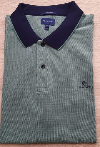 GANT Poloshirt Herren Shirt Gr. XXL Baumwolle Grün - TOP-Zustand