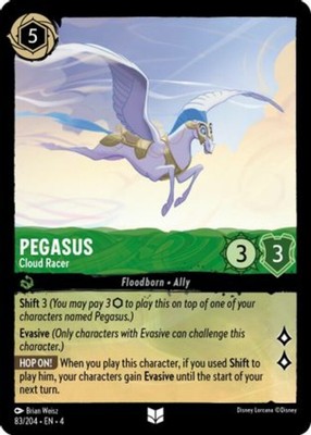 4x Pegasus - Cloud Racer - 83/204 - Uncommon NM-Mint Disney Lorcana: Ursula's Re