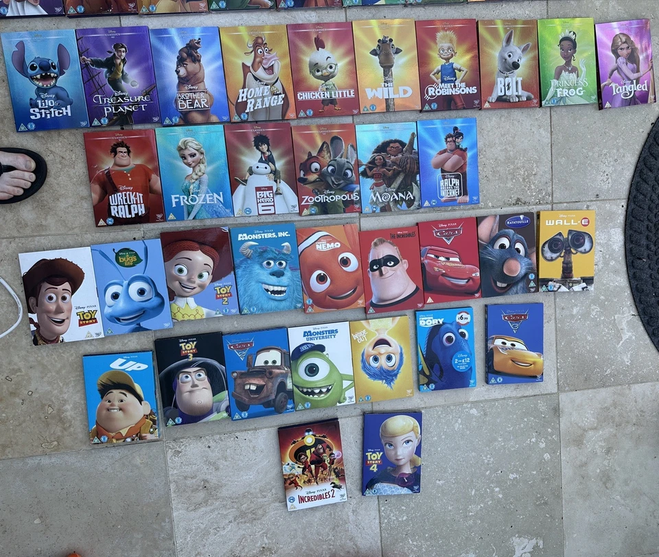 Disney Classics Dvd Collection 1-56 and Pixar 1-21 Collectable Shiny Slip Covers - Image 3 of 4