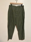 Vintage 60s US Military Vietnam Trousers Type 1 Sateen OG-107 Size 35x30.5 Green
