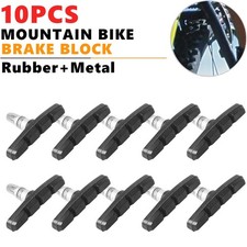 5 Pairs Cycling Bike V-Brake Pads Block Shoes 70mm Hex Nut Shim High Grade Black