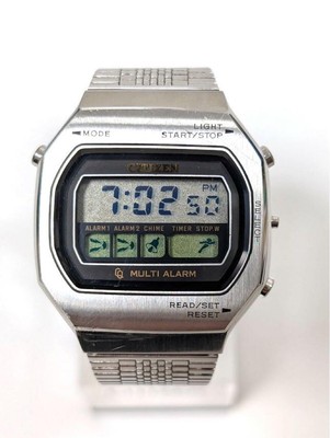 Citizen Vintage 1978 Digital Edelstahl Quarz Herren Armbanduhr Auth Werke