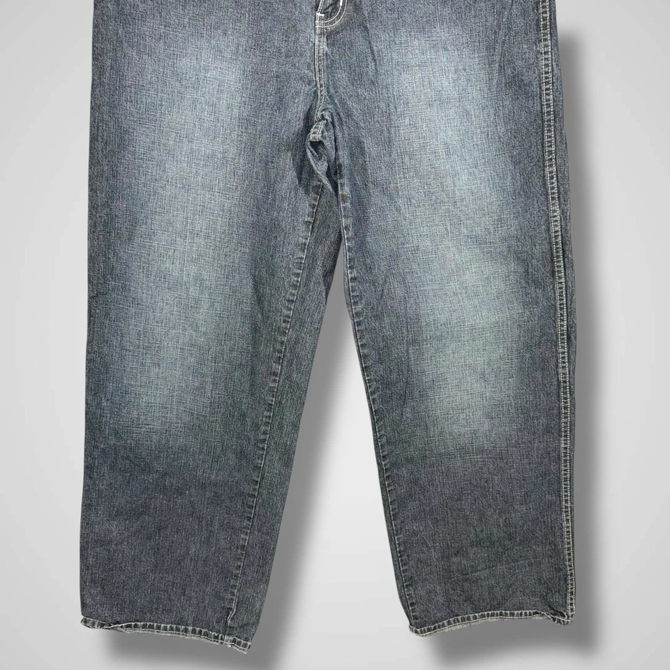Pantalones de mezclilla sueltos holgados lavados oscuros Reverb vintage para hombre talla 36x32 estilo JNCO Foto 4 de 4