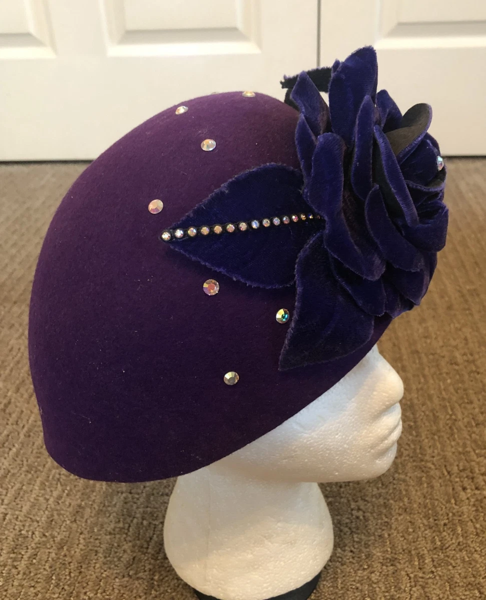 100% Wool Purple Vintage Hats for Women for sale | eBay display picture 3