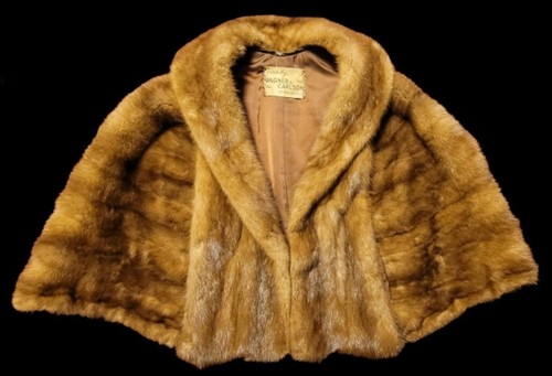 Vtg Genuine Mink Fur Cape/Stone Marten Stole Shawl WAGNER & CARLSON MINNEAPOLIS - Picture 5 of 18
