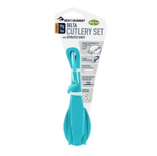 Sea To Summit Delta Cutlery Set with Serrated Knife Fork Large Spoon Carabiner