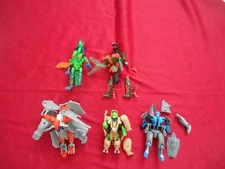 Beast Wars Lot of 5 Figures Near Complete 1996 Wolfgang, Rhinox, Jetstorm, Skysh