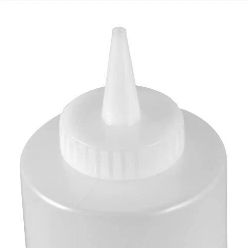 6 PK 12oz Clear Plastic Squeeze Bottle Condiment Dispenser Ketchup Mustard Mayo - Image 2 of 2