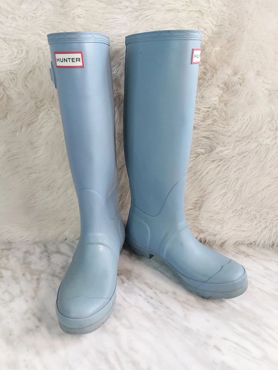 Hunter Women s Light Blue Original Tall Rain Boots UK 5 US 6M