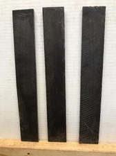 3 Pcs, Gaboon Ebony Fingerboard Blanks 12x 2x 3/8 Luthierwood- Free US Shipping