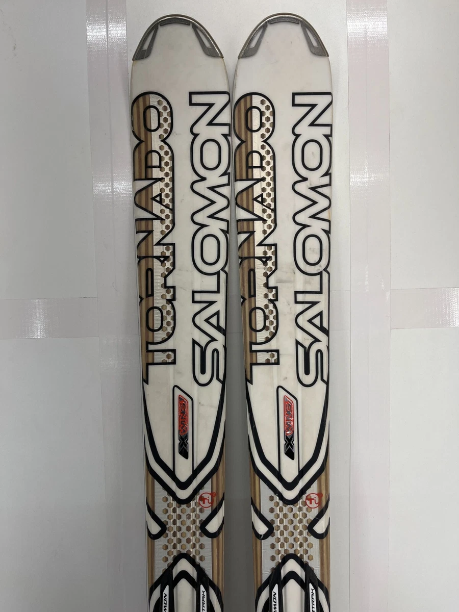 USED 166 cm Salomon X Wing All Mountain Carving Skis w Salomon Z12 Bindings
