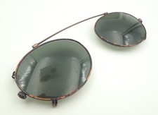Vintage Chesterfield 504 0002 Copper Oval Clips Clip on Sunglasses Frames Italy