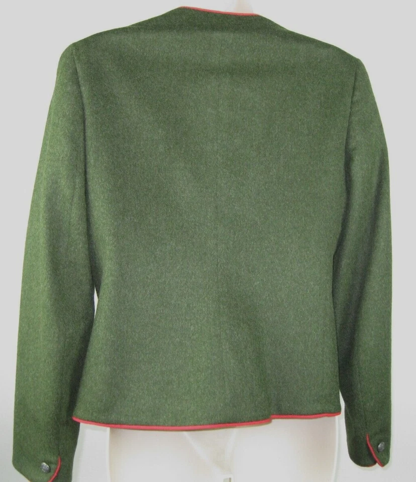 Lady Halrin Wool Jacket & Matching Wool Skirt Green Size Petite M - Image 4 of 4
