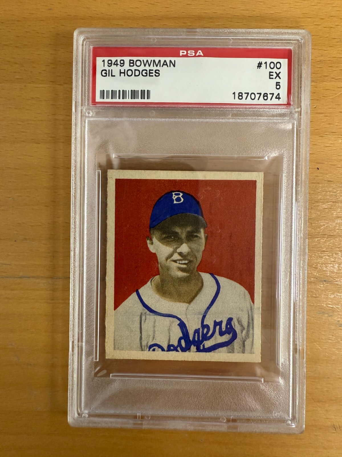 1949 Bowman Gil Hodges #100 Brooklyn Dodgers (RC) PSA 5
