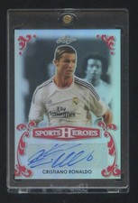 2017 LEAF Cristiano Ronaldo SPORTS HEROES 1/1 AUTOGRAPH RED PRIZM REFRACTOR MINT