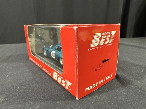 Best 1/43 Scale Model Car 9068 - Alfa Romeo TZ 1 Le Mans '64 Diecast Turquoise - Picture 9 of 24