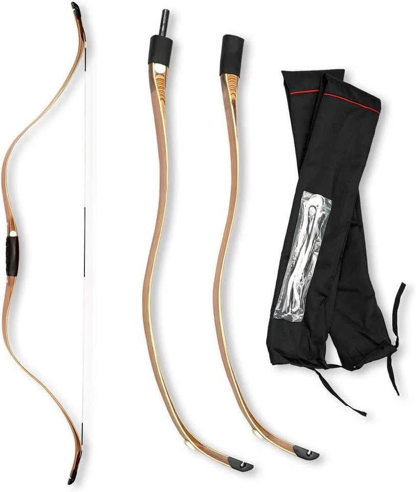 AF Archery Takedow Oak Tatar Bow 54" Traditional Recurve Bow  Hunting Bow 40lbs - Image 2 of 4