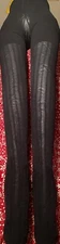 SPANX Assets Red Hot Label Black Tights Textured Three Stripe Mesh Size 5