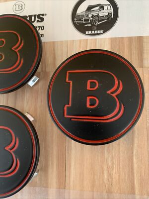 Embout Centre Roue BRABUS - Aluminium Noir Mat 75 Mm - Compatible Classe G 4x4 - Neuf